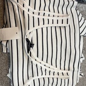 Ambiance Monochrome Striped Top